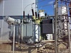 Jouko Järvinen, Etelä-Savon Energian Pursialan kaukolämpövoimalan muuntoasema. 10,5/110 kV päämuuntajan vieressä luultavasti 10,5/20 kV:n muuntaja, kun höyryturbiinien generaattorijännite on mainittu 10,5 kV. Kummankin voimalan yhteinen vuositeho on noin 360-400 GWh, sähkötehon ollessa 65 MW ja kaukolämpötehon 130 MW., 06.05.2010